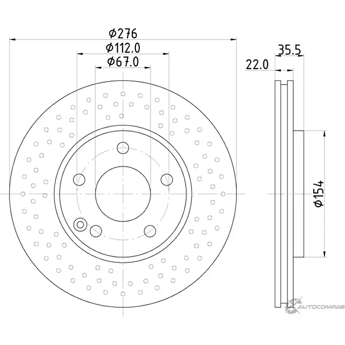 Тормозной диск MINTEX 98200 1244 0 1 98200 1244 MDC2283 832279 изображение 0