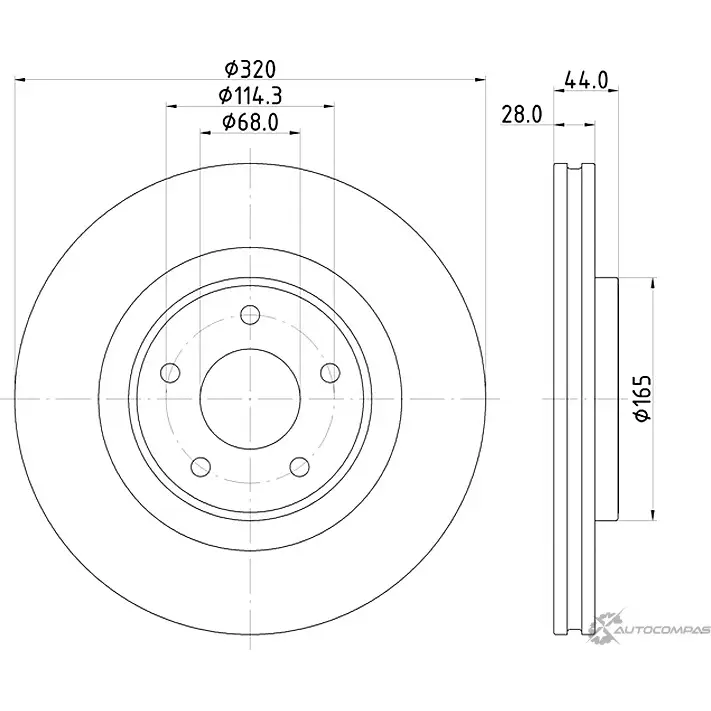 Тормозной диск MINTEX IZUT8G3 MDC2775 98200 2835 0 1 1193687531 изображение 0