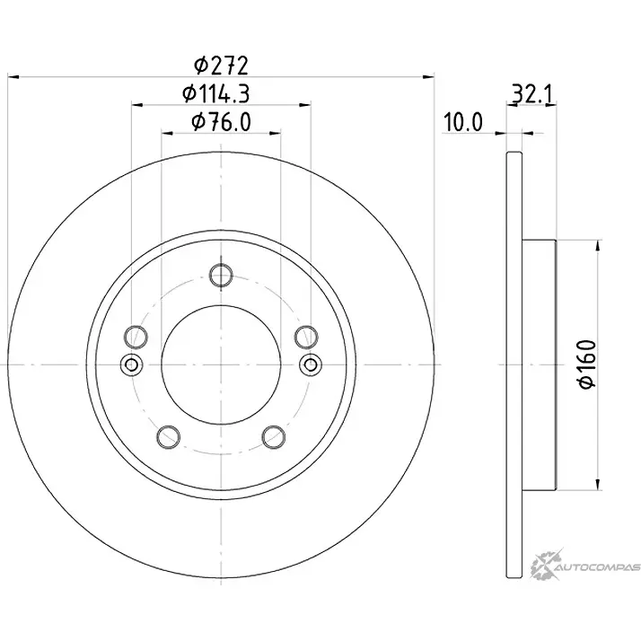 Тормозной диск MINTEX VPHF3I 1193687553 MDC2797C 98200 2917 0 1 изображение 0