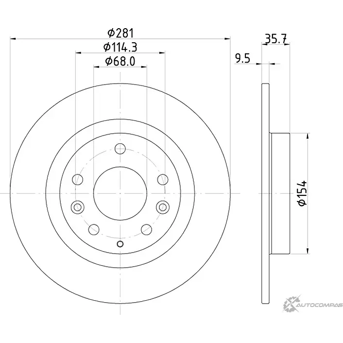 Тормозной диск MINTEX 98200 2937 0 1 0I0MRP9 1424859235 MDC2821C изображение 0