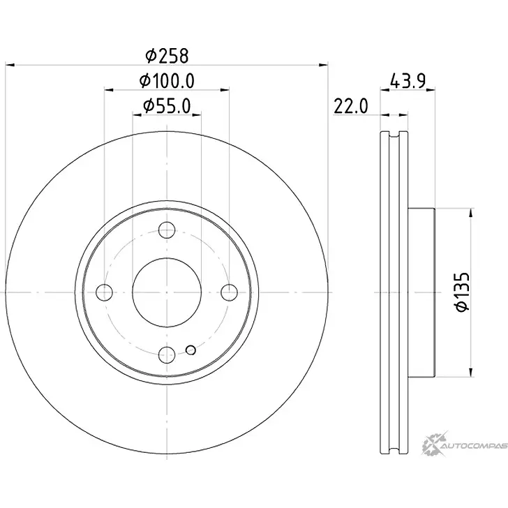 Тормозной диск MINTEX ENYG E MDC2849C 1437029322