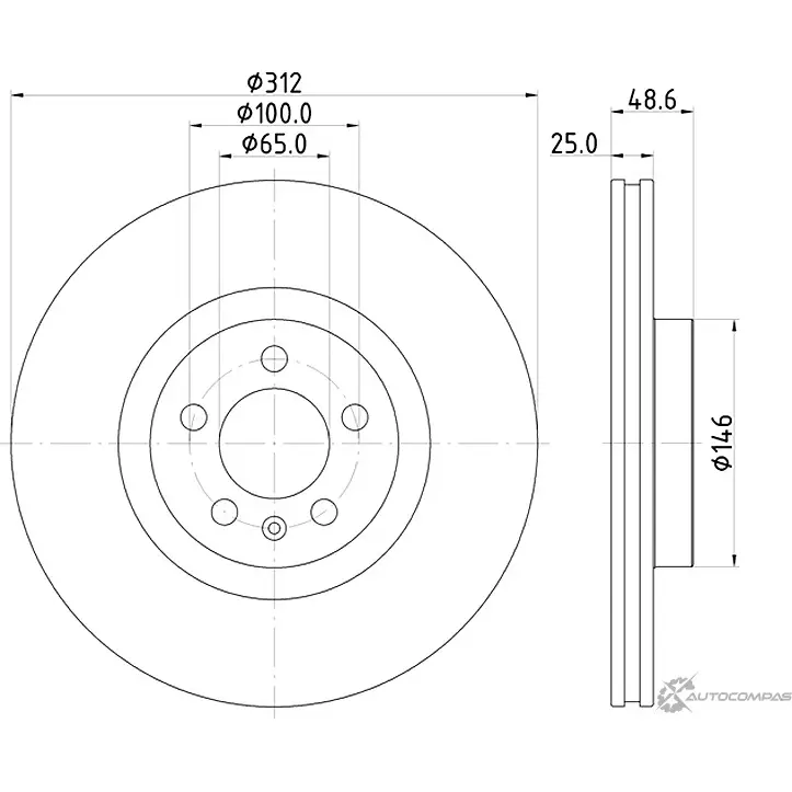 Тормозной диск MINTEX GQF98 X2 MDC2865C 1437029332 изображение 0