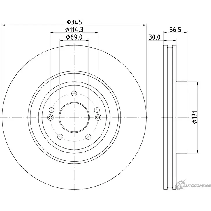 Тормозной диск MINTEX XQIURR 7 MDC2925C 1437029372 изображение 0