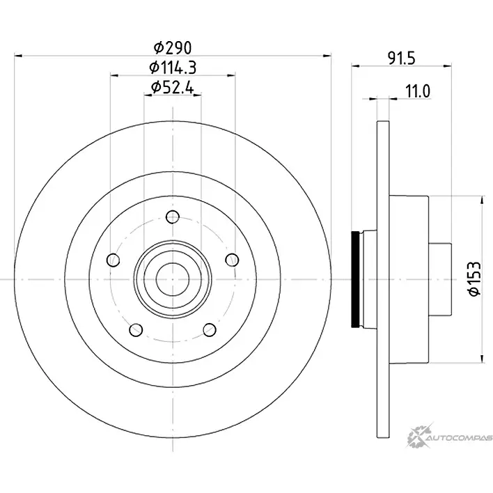 Тормозной диск MINTEX 1437029317 9QZL 5R MDC2965C изображение 0