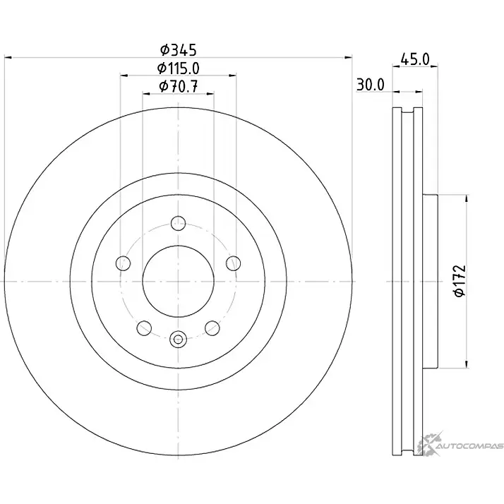 Тормозной диск MINTEX 3LDM07 I 1437029412 MDC2982C