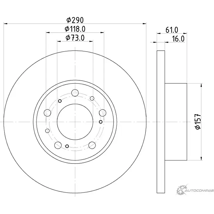 Тормозной диск MINTEX MDC360 98200 0429 832710 98200 0429 0 1 изображение 0