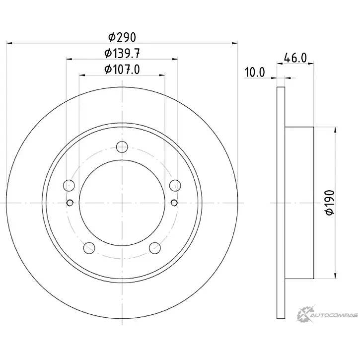 Тормозной диск MINTEX 98200 0366 98200 0366 0 1 832743 MDC419 изображение 0