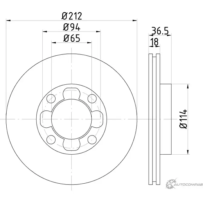 Тормозной диск MINTEX 98200 0488 0 1 98200 0488 MDC807 832942 изображение 0