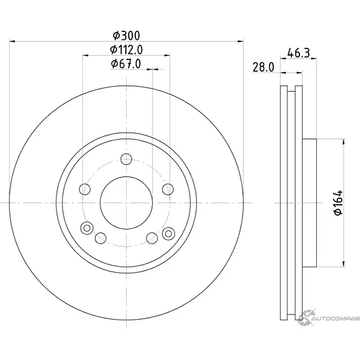 Тормозной диск MINTEX MDC853 98200 1060 832987 98200 1060 0 1 изображение 0