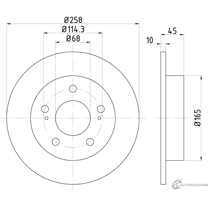 Тормозной диск MINTEX 98200 0700 0 1 MDC862 98200 0700 832995 изображение 0