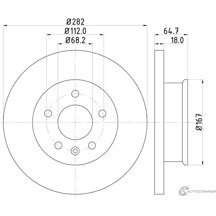 Тормозной диск MINTEX 98200 0585 98200 0585 0 1 833041 MDC917 изображение 0