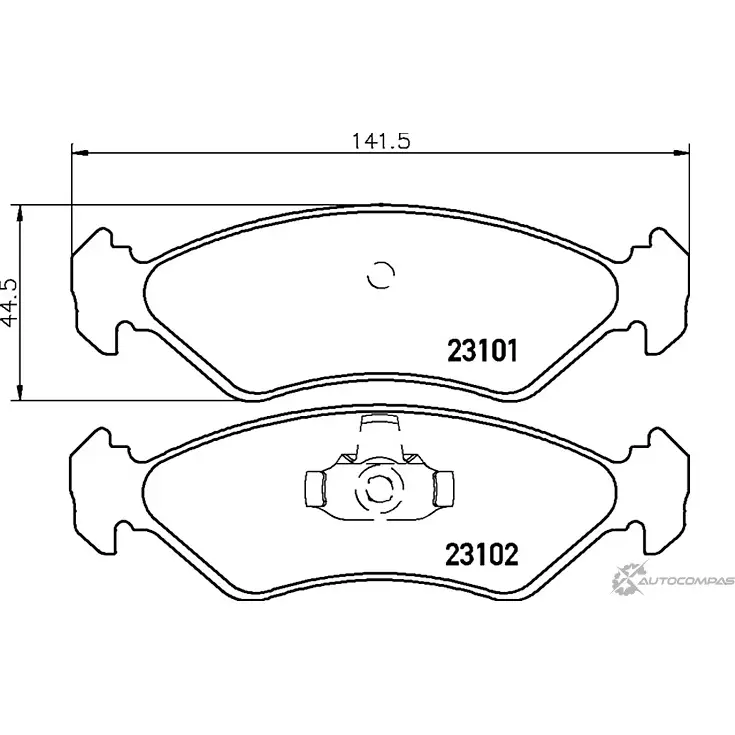 Комплект тормозов, дисковый тормозной механизм BrakeBox, Pad and Disc Kit MINTEX 23102 1193688469 MDK0022 23 101 изображение 0