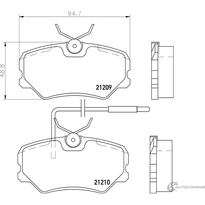 Комплект тормозов, дисковый тормозной механизм BrakeBox, Pad and Disc Kit MINTEX 2120 9 21210 MDK0103 1193688557 изображение 0