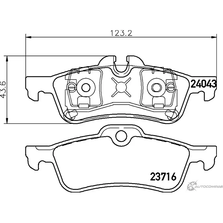 Комплект тормозов, дисковый тормозной механизм BrakeBox, Pad and Disc Kit MINTEX 1193688648 24043 2371 6 MDK0183