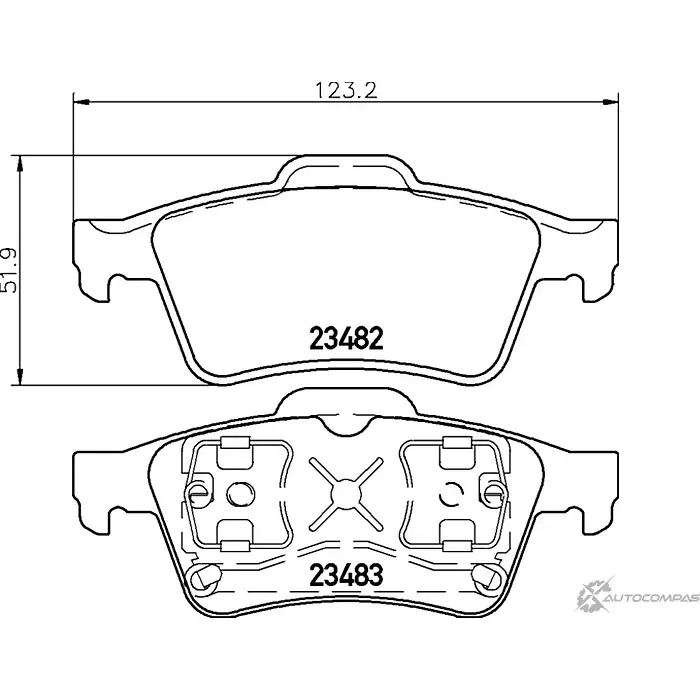 Комплект тормозов, дисковый тормозной механизм BrakeBox, Pad and Disc Kit MINTEX 23483 MDK0199 1193688673 234 82