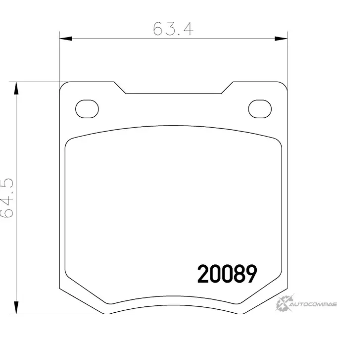 Тормозные колодки дисковые, комплект MINTEX 20 089 MGB535 789D51 833577 изображение 0