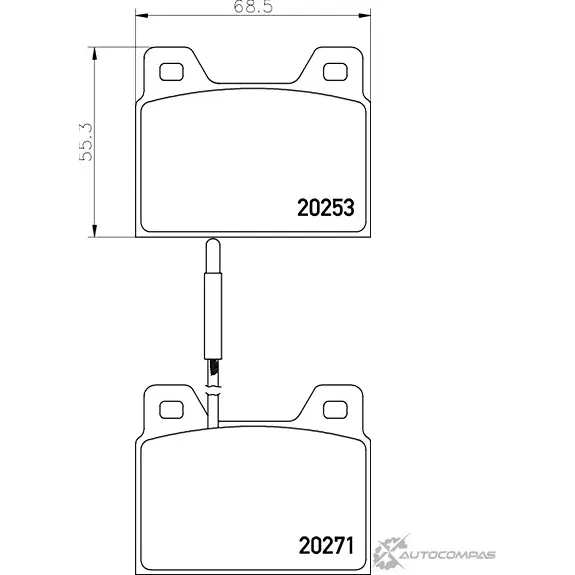 Тормозные колодки дисковые, комплект MINTEX 2025 3 20271 833579 MGB560 изображение 0
