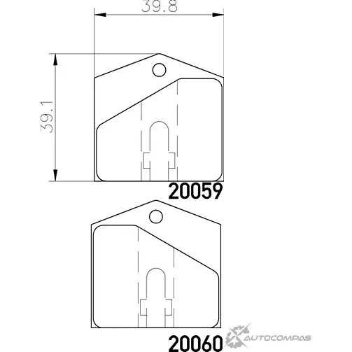Тормозные колодки дисковые, комплект MINTEX 20060 2005 9 833588 MGB709 изображение 0