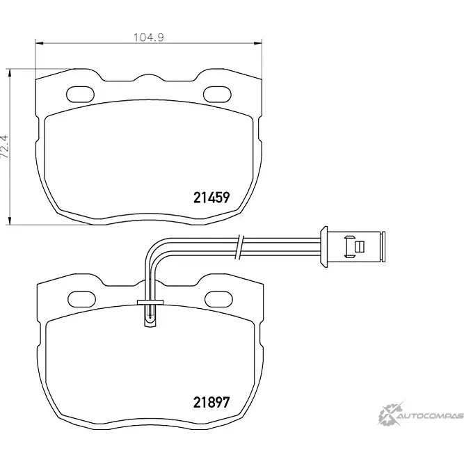 Тормозные колодки дисковые, комплект MINTEX 21897 MLB116 2 1459 833603 изображение 0