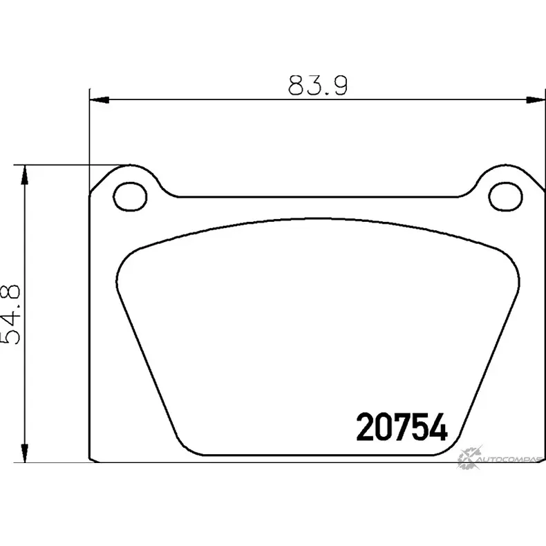Тормозные колодки дисковые, комплект MINTEX QUB9HKC 2075 4 MLB65 833610