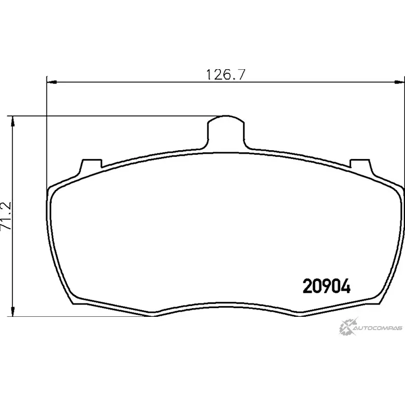 Тормозные колодки дисковые, комплект MINTEX 833611 796D61 MLB69 2090 4 изображение 0