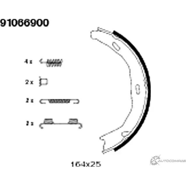 Тормозные колодки ручника, комплект PAGID 1193391358 98101 0669 98101 0669 1 4 H9935
