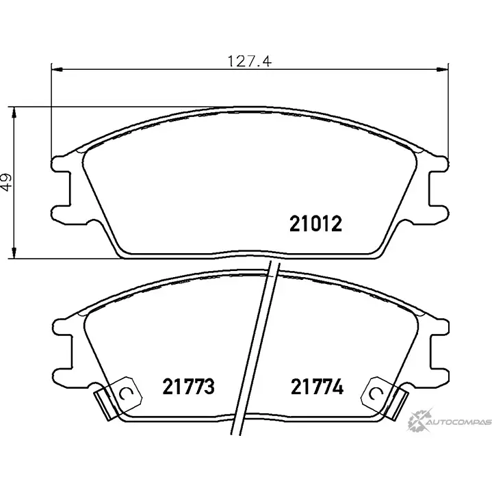 Тормозные колодки, дисковые, комплект PAGID 21773 T0366 210 12 1193393737 изображение 0