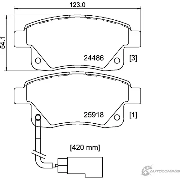 Тормозные колодки, дисковые, комплект PAGID 2448 6 T1642 LWXO42 1193395466