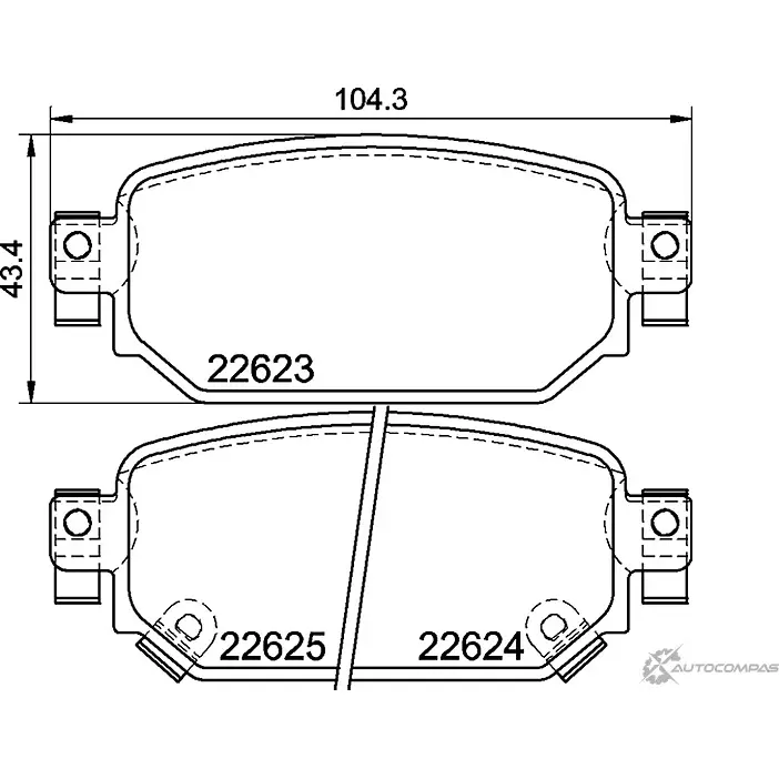 Тормозные колодки, дисковые, комплект PAGID 1437029984 Z0DVJ T2771 SMT1RW 5