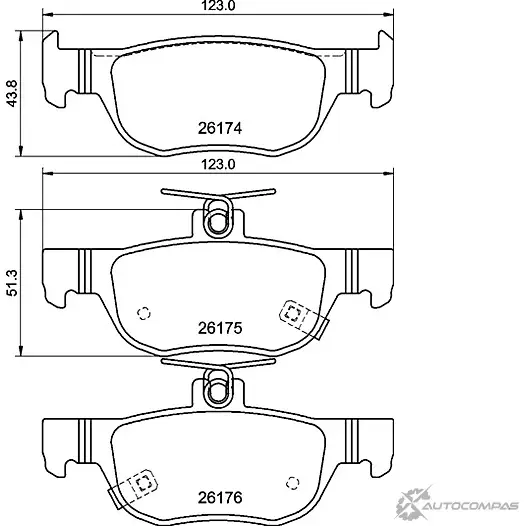 Тормозные колодки, дисковые, комплект PAGID 1437030060 NK9CG T2856 XM33Z K изображение 0