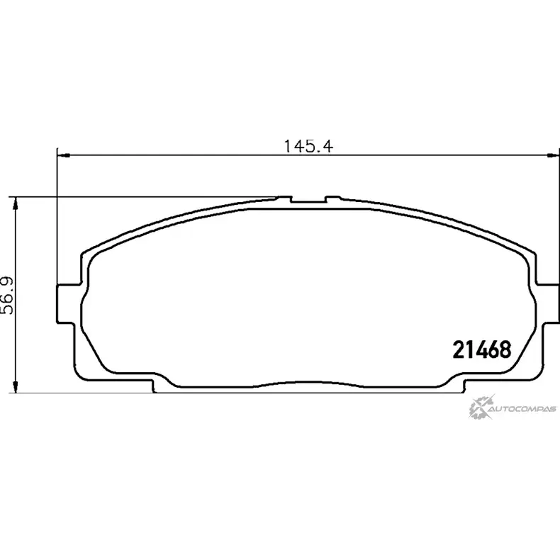 Тормозные колодки, дисковые, комплект PAGID T3083 7A5BFY 2 1468 1193397684