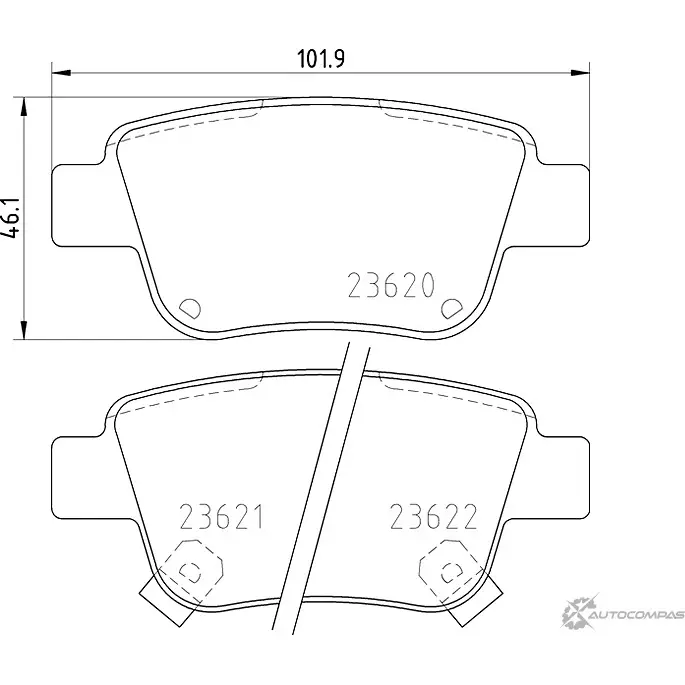 Тормозные колодки, дисковые, комплект PAGID T3130 2362 0 1193397809 23621 изображение 0