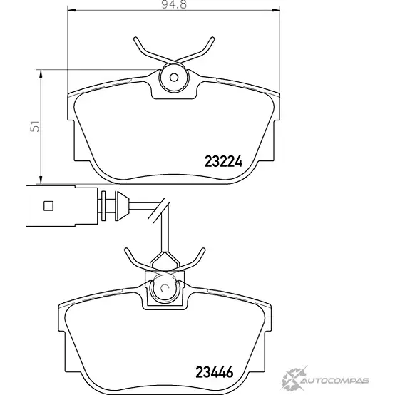 Тормозные колодки, дисковые, комплект PAGID T5137 23446 1193398195 23 224 изображение 0