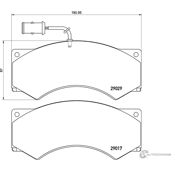 Тормозные колодки дисковые, комплект DON 2285435 CVP005 T5 3JCE 5028740158923 изображение 0