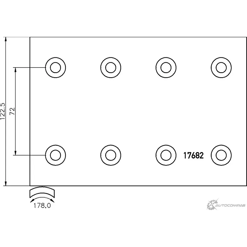 Накладки, башмаки тормозных колодок DON 1 7682 2285840 MP/29/1 MP291A7115