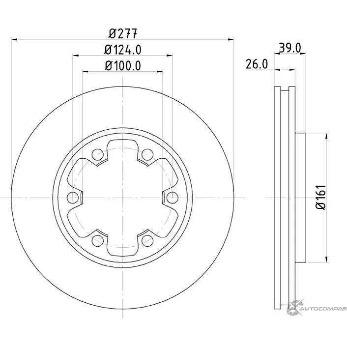 Тормозной диск DON PCD15252 G0 F403 5028740983952 1223224583 изображение 0