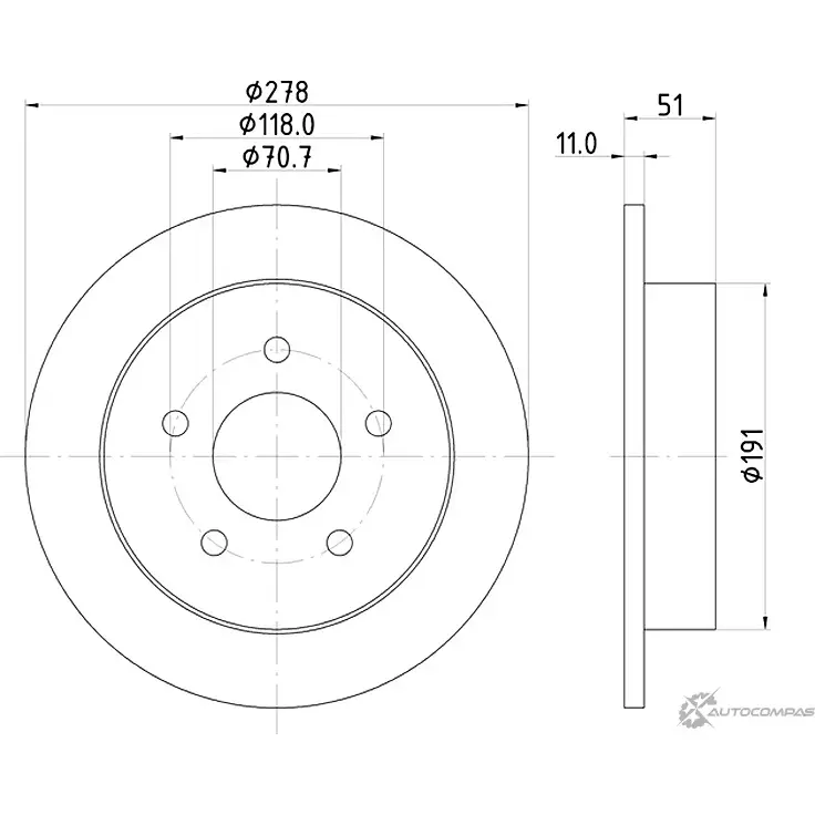 Тормозной диск DON PCD15872 CSFNCO C 5028740984553 1223225069 изображение 0