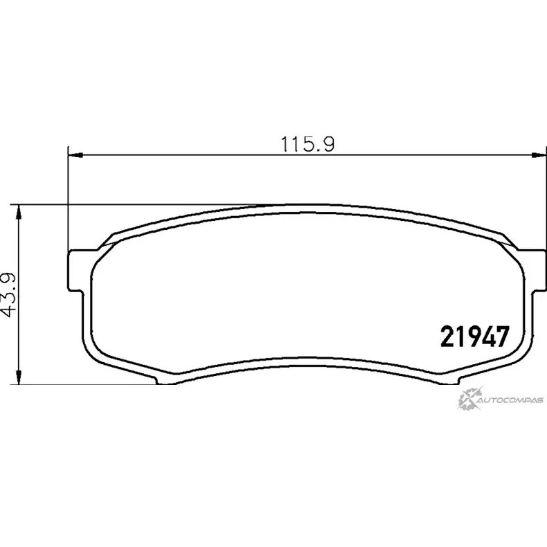 Тормозные колодки дисковые, комплект DON PCP1080 7487D606 1194136122 2194 7