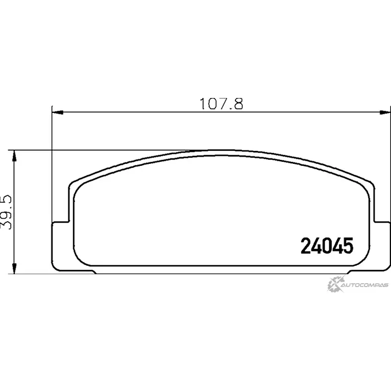 Тормозные колодки дисковые, комплект DON 1194136148 7186D482 PCP1090 24 045