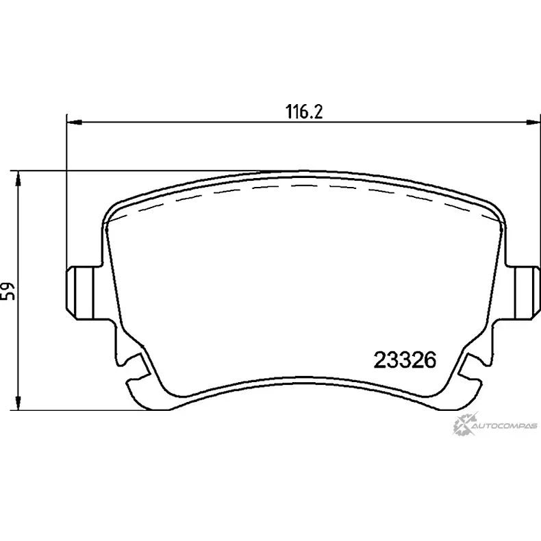 Тормозные колодки дисковые, комплект DON 7921D1018 PCP1238 233 26 1194136598 изображение 0