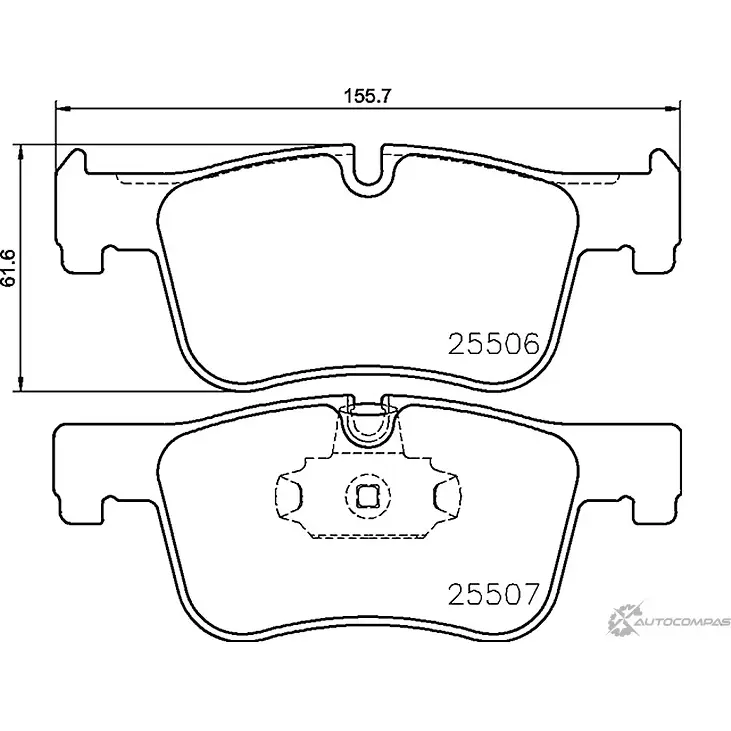 Тормозные колодки дисковые, комплект DON PCP1289 2 5506 1194136753 25507 изображение 0