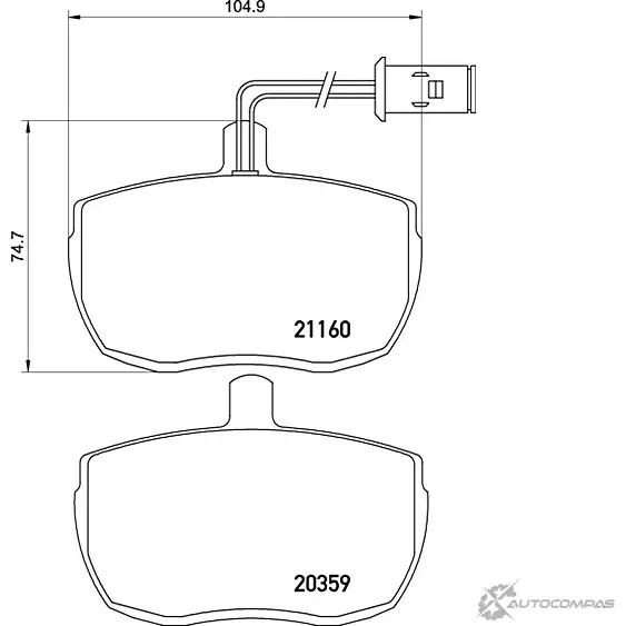 Тормозные колодки дисковые, комплект DON Z5FJJ PCP1695 21160 180 0 5 1424229527 изображение 0