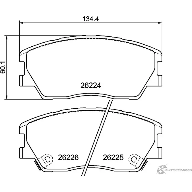 Тормозные колодки дисковые, комплект DON 6 ETYU5G PCP1832 1437030732