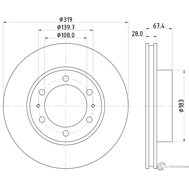 Тормозной диск NISSHINBO 4260480930884 II RZR 1276518549 ND1023K