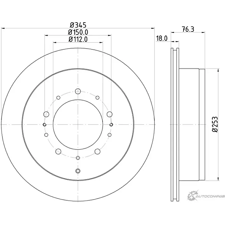 Тормозной диск NISSHINBO 4260480930778 ND1029K 1276518565 O CXMK изображение 0