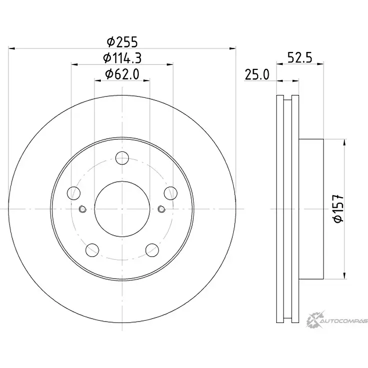 Тормозной диск NISSHINBO 1276518827 FP PI55 ND1071 4260480929208 изображение 0