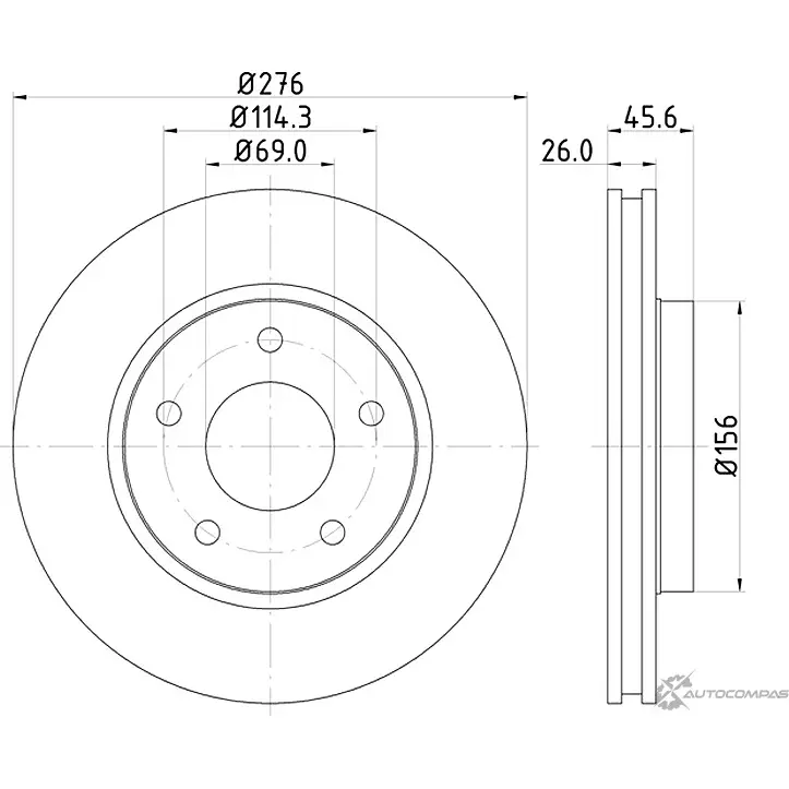 Тормозной диск NISSHINBO 4260480932468 ND3029K MV6FZ 5K 1276519521 изображение 0