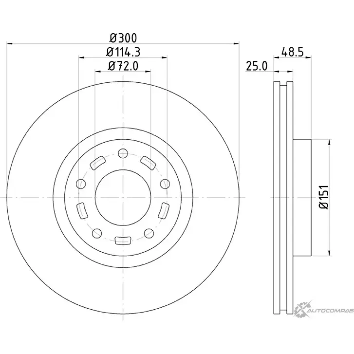 Тормозной диск NISSHINBO ND5002K JE ZVM 1276519659 4260480931263 изображение 0