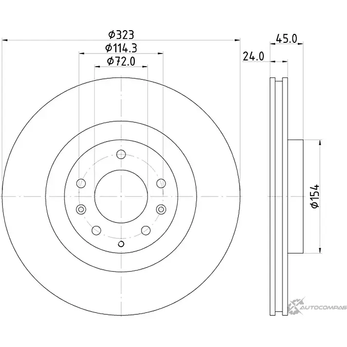 Тормозной диск NISSHINBO ND5035K 1437029870 ZZ X7PGE изображение 0