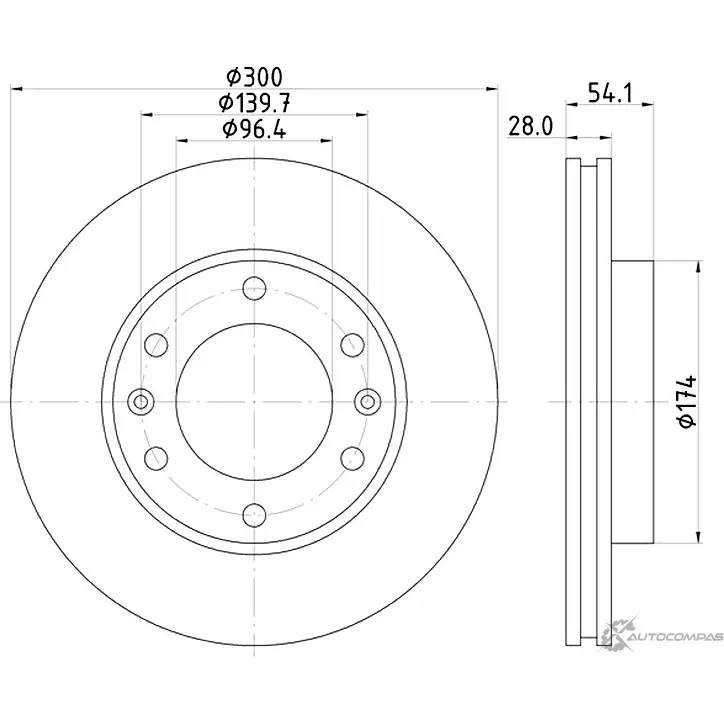 Тормозной диск NISSHINBO 1437029875 ND6053K 6R98 5 изображение 0